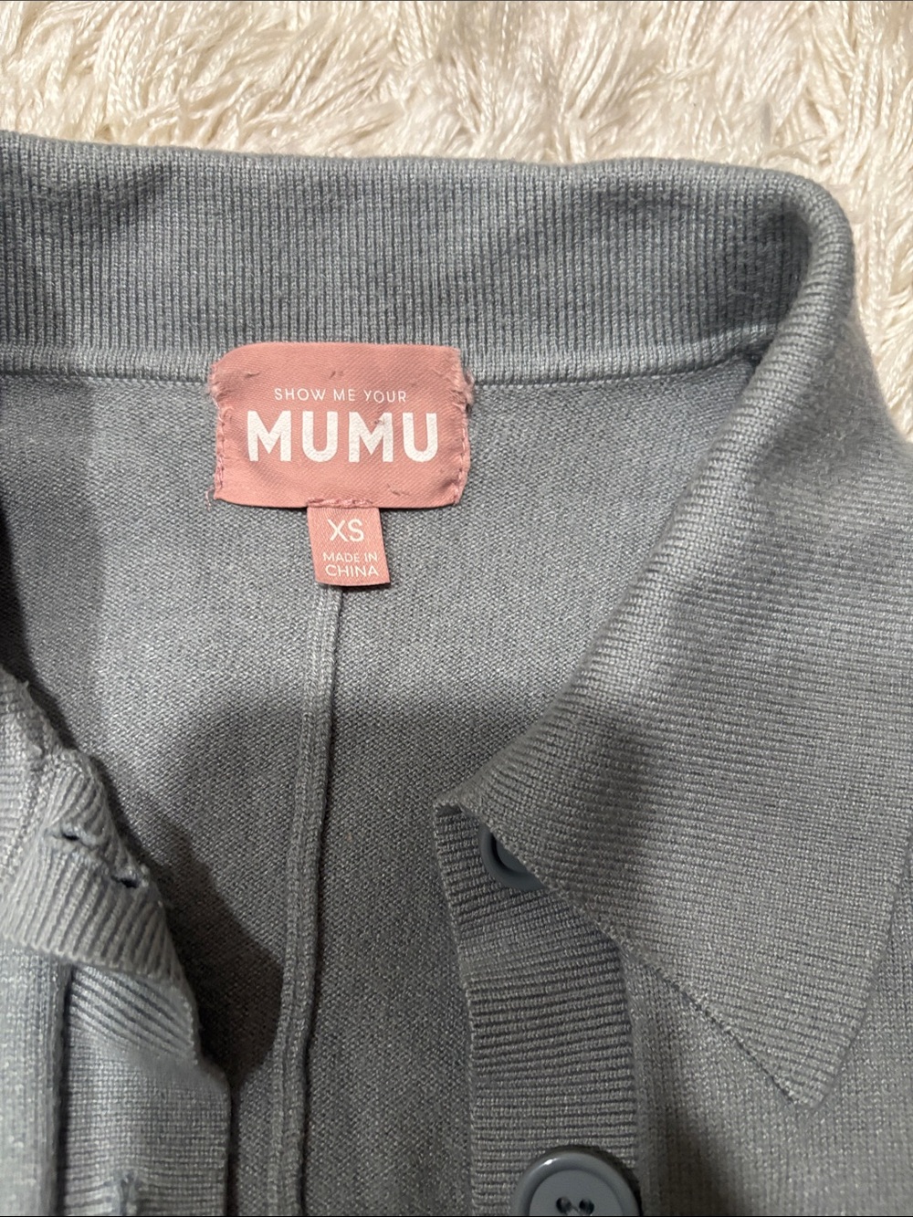 Show Me Your Mumu Gray Button-Front Collared Tunic - Picture 7 of 8